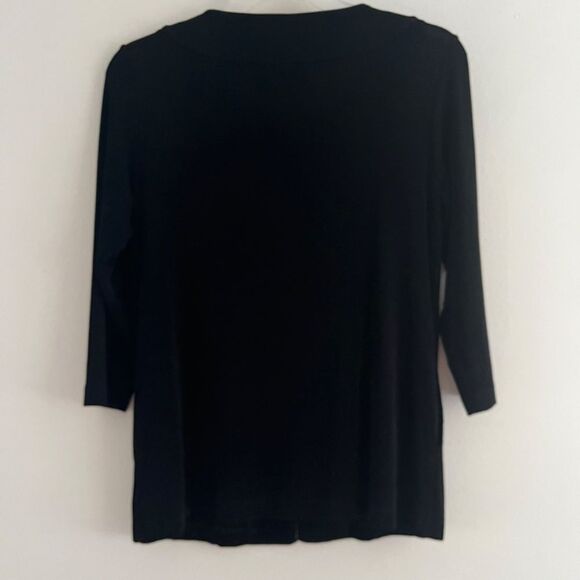 Chico’s woman cardigan blouse long sleeve button up Large Size 1 Large - Picture 3 of 11